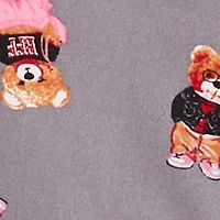 Teddy Bear Print Soft Knit Pajama Cami and Shorts Set