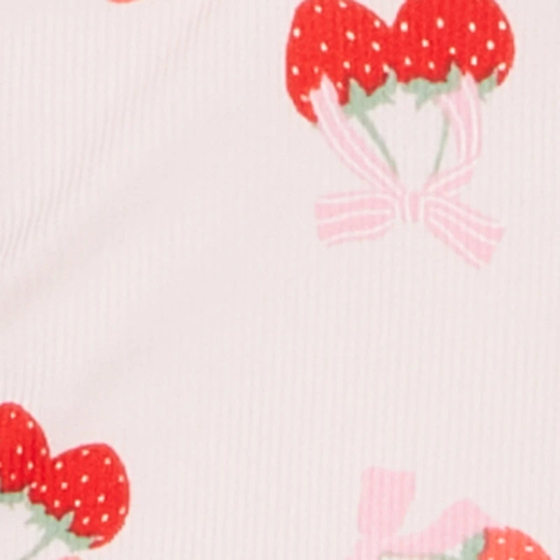 Strawberry Cherry Print Pajama Cami and Boyshort Panty