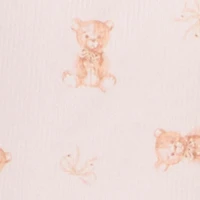 Bear Print Rib Knit V-Neck Pajama Cami and Shorts Set