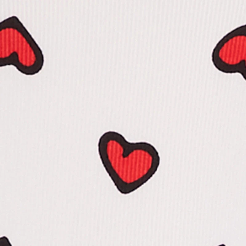 Ribbed Knit Heart Print Pajama Cami and Pants