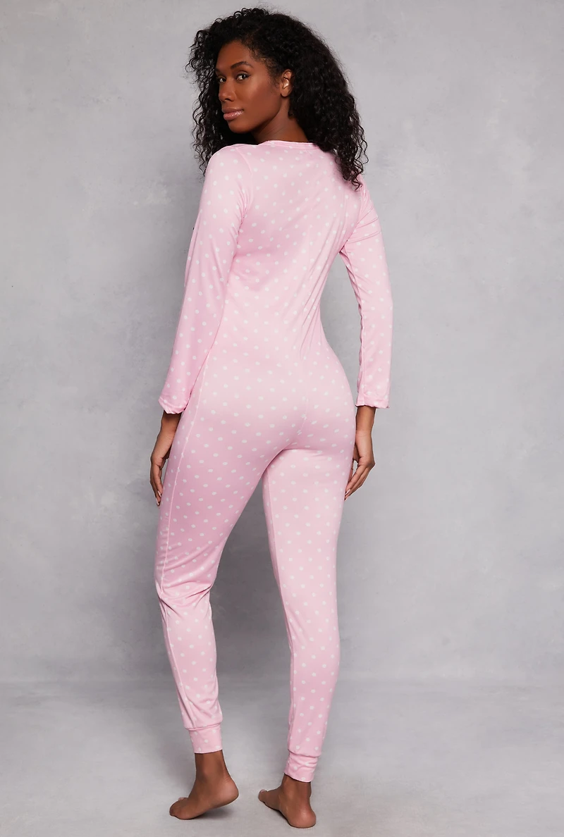 Pillow Talk Polka Dot Pajama Onesie