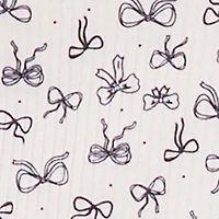 Bow Print Lace Trim Square Neck Pajama Cami and Pants Set