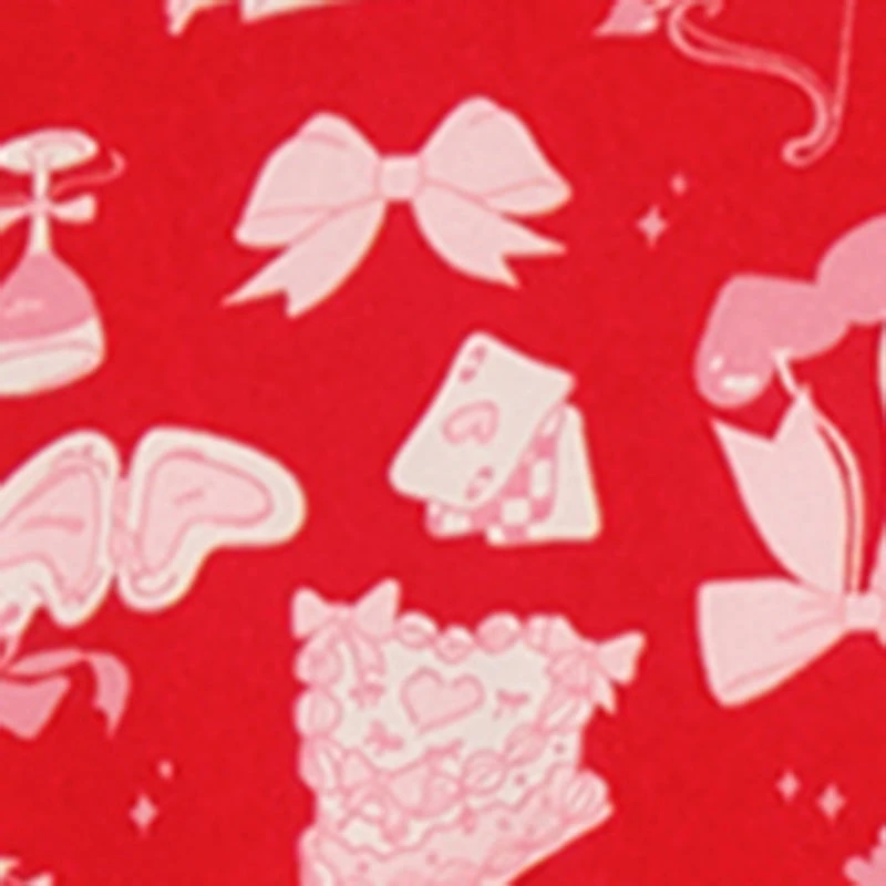 Cupid Bow Print Pajama Cami and Pants Set with Stickers