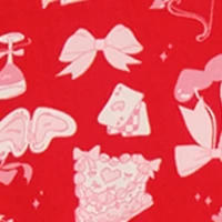 Cupid Bow Print Pajama Cami and Pants Set with Stickers