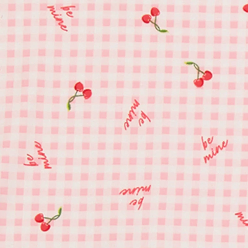 Gingham Cherry Print Pajama Cami and Pants with Stickers