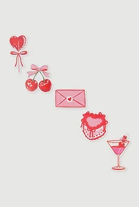 Gingham Cherry Print Pajama Cami and Pants with Stickers