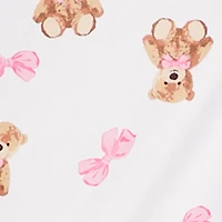 Teddy Bear Print V-Neck Pajama Cami and Pants Set