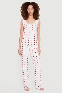 Strawberry Print Pajama Top with Pants and Shorts 3 Piece Set