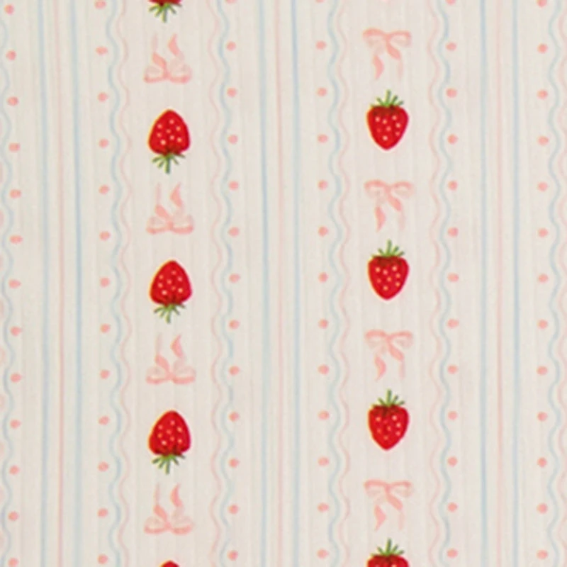 Strawberry Print Pajama Top with Pants and Shorts 3 Piece Set