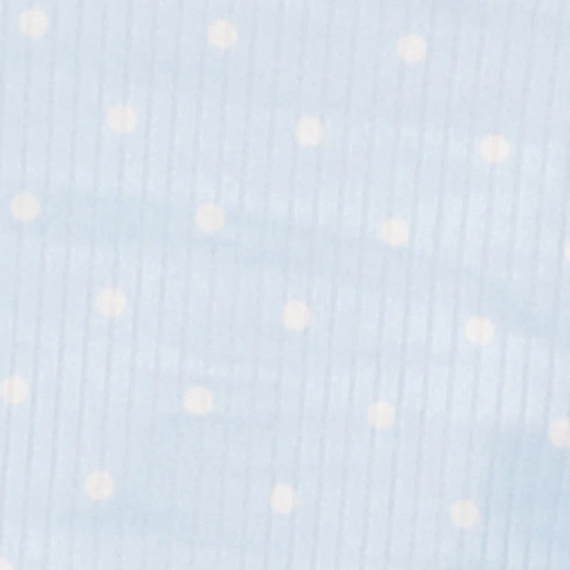 Lace Trim Lettuce Edge Polka Dot Pajama Top and Pants