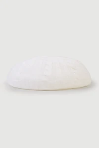 Solid Cable Knit Beret