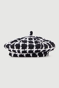 Window Pane Plaid Beret