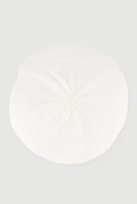 Solid Bow Detail Beret