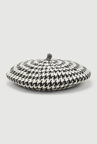 Houndstooth Beret
