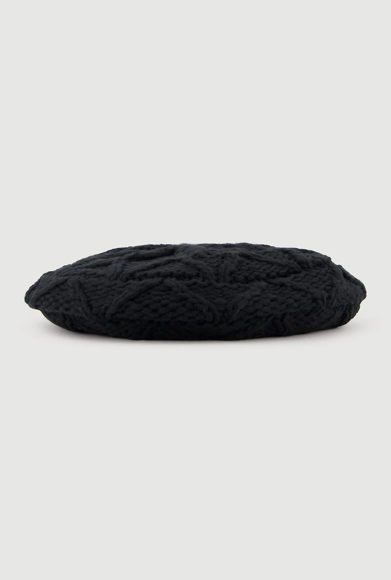 Cozy Cable Knit Beret