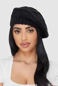 Cozy Cable Knit Beret