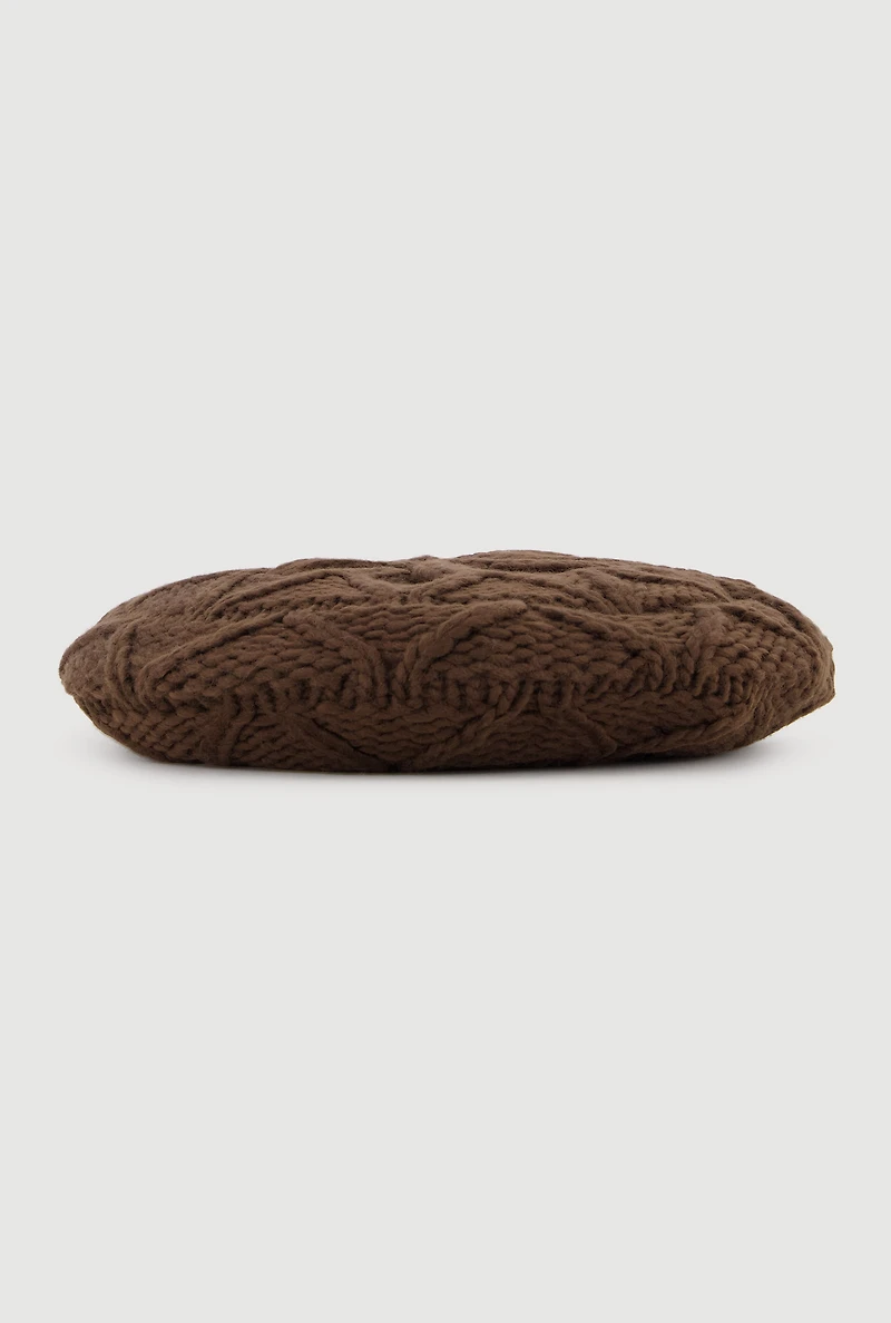 Cozy Cable Knit Beret