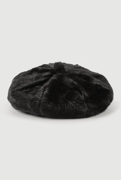 Extra Large Faux Fur Beret