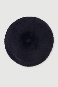 Solid Faux Fur Beret