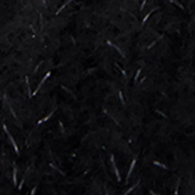 Lurex Rib Knit Faux Pearl Beret