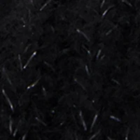 Lurex Rib Knit Faux Pearl Beret