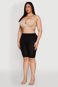 Womens Plus Size Laser Cut Plunge Bra, Beige, Size 38C