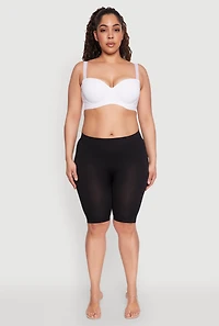 Womens Plus Solid Balconette Bra | Converts to Strapless, White,