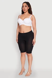 Womens Plus Solid Balconette Bra | Converts to Strapless, White,