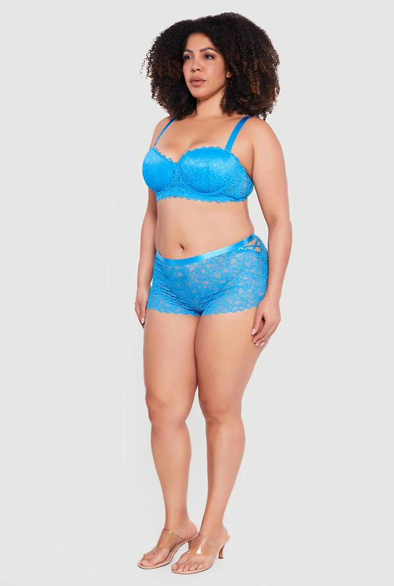 Plus Lace Convertible Balconette Bra