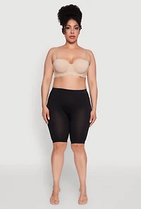 Womens Plus Size Padded Push-Up Balconette Bra | Convertible to Strapless, Beige, Size 44C