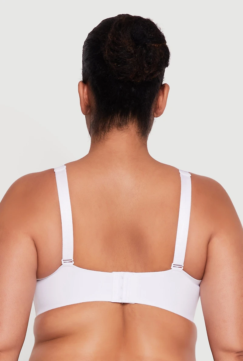 Plus Laser Cut Convertible Balconette Bras 2 Pack
