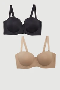Plus Multiway Convertible Push Up Balconette Bras 2 Pack