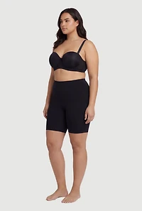 Plus Size Mesh Detail Laser Cut Convertible Balconette Bra