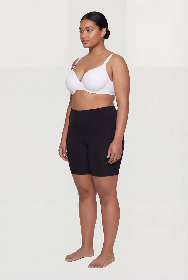 Plus Seamless Back Underwire Plunge Bra