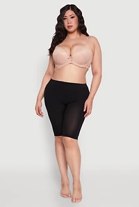 Womens Plus Size Lace Convertible Strap Plunge Bra, Beige, Size 42D