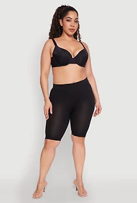Womens Plus Size Basic Plunge Bra, Black, Size 42C