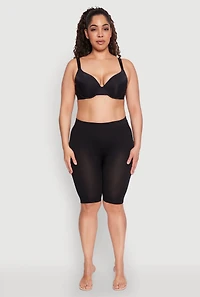 Womens Plus Size Basic Plunge Bra, Black, Size 44C