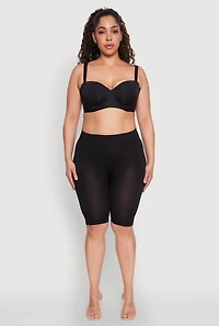 Womens Plus Size Padded Cup Balconette Bra | Convertible to Strapless, Black, Size 40D
