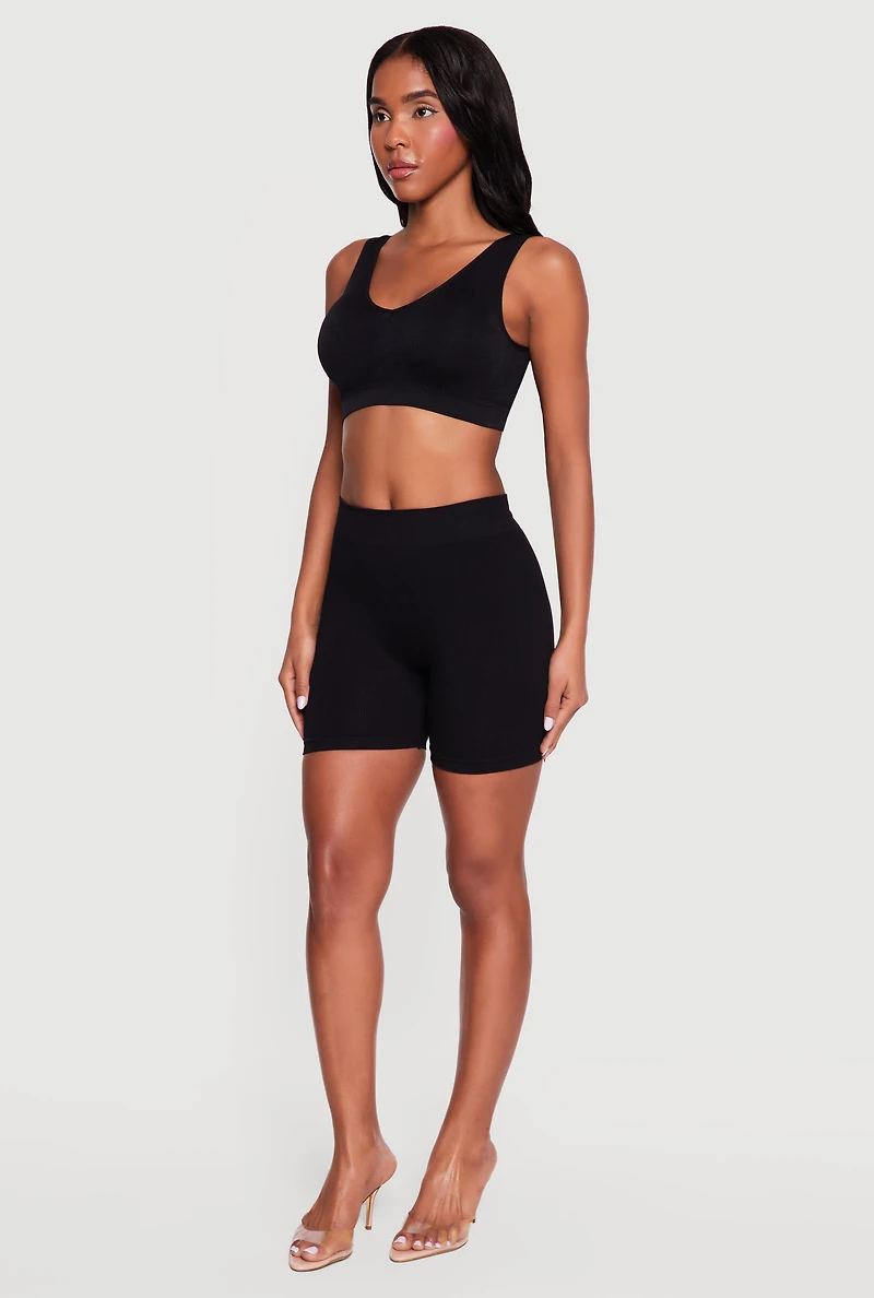 Solid Seamless Sports Bra
