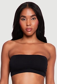 Trendy Ribbed Knit Bandeau Bra
