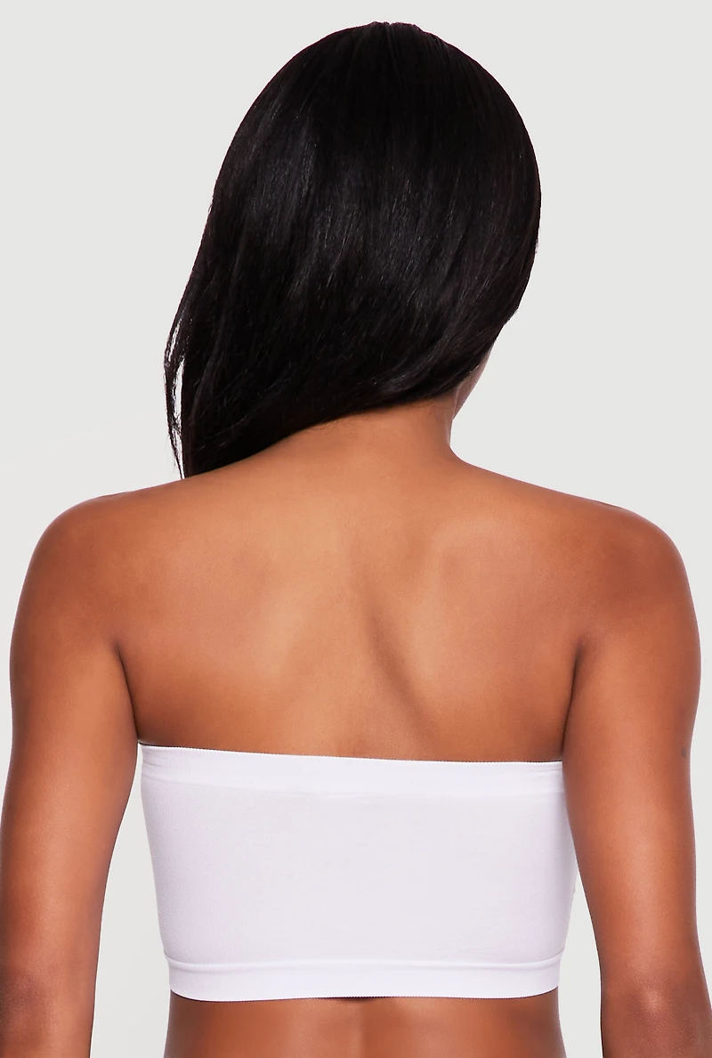Seamless Ruched Front Bandeau Bra