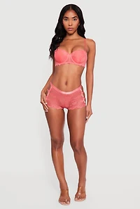 Scalloped Lace Convertible Balconette Bra