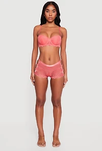 Scalloped Lace Convertible Balconette Bra