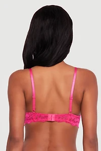 Scalloped Hem Floral Lace Bra