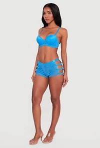 Floral Lace Push Up Plunge Bra