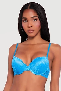 Caged Side Detail Lace Plunge Bra