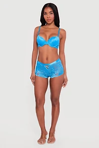 Caged Side Detail Lace Plunge Bra