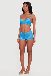 Caged Side Detail Lace Plunge Bra