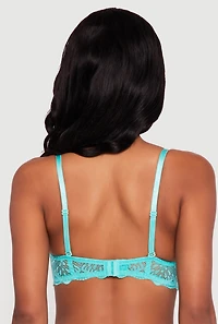 Scalloped Floral Lace Convertible to Strapless Balconette Bra
