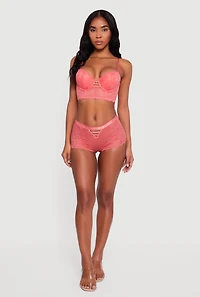 Trendy Caged Detail Plunge Longline Bra